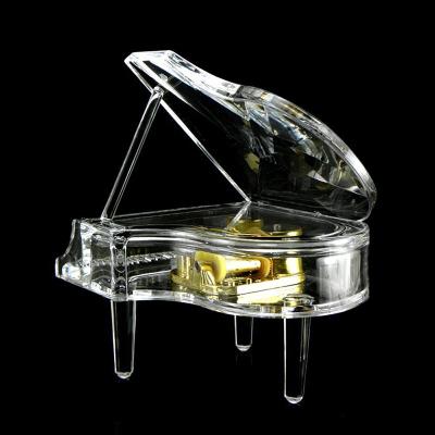 China Good quality piano music box gifts fashionable crystal music box for sale