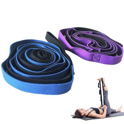 China Good quality body 10holes shaped open body shoulder beauty strap yoga stretch band for sale