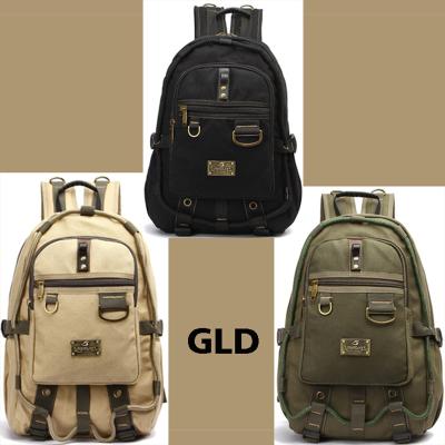 China Rising 2017 New Retro Summer Canvas Men Backpack Casual Male Shoulder Bag College Walking Backpack for sale