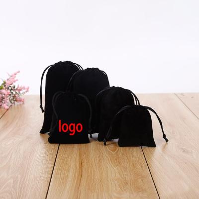 China Safety Customized Size And Color For Different Shape Cotton Velvet Drawstring Pouch Supplier for sale