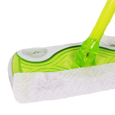 China Sustainable Non-woven spunlace microfiber flat mop floor cleaning dry cloth refill for sale