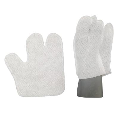 China Spunlace nonwoven cheap disposable square big size gloves for cleaning 15.5*12cm for sale