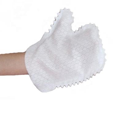 China Home Household Disposable Non-woven Microfiber Wash Cleaning MITTENS for sale