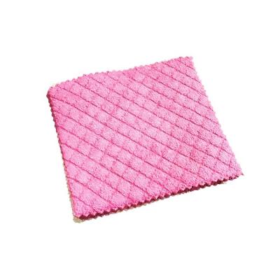 China Kitchen Microfiber Sponge Dish Cloths Quilted Washing Cleaning Cloth for sale