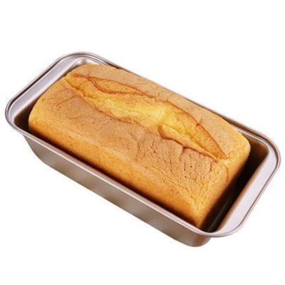 China Non Viable Black Gold Rectangular Stick Cake Toast Mold 450g Baking Mold For Oven for sale