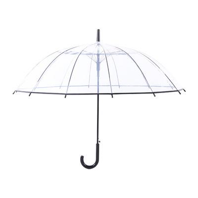 China Sunny Rain Transparent 14K Long Handle Umbrella Viable Small Retro Long Handle Umbrella Business Couple Umbrella for sale