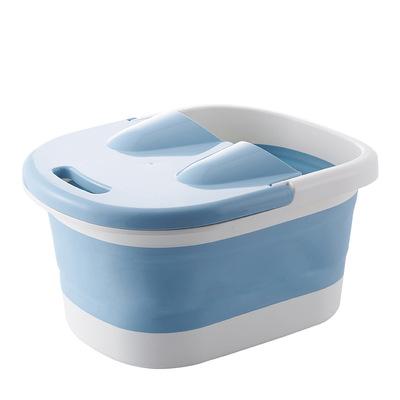 China 2021 New Source Viable Manufacturers Folding Foot Bath Plastic Thickened Barrel Massage Foot Bath With Lid for sale