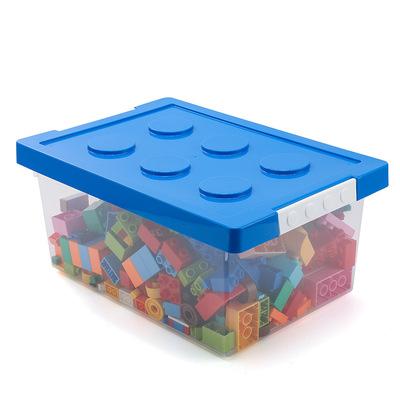 China Viable Building Block Case Children's Toy Building Block Storage Box Transparent Storage Box With Lid for sale