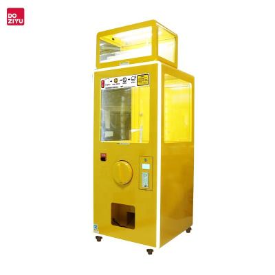 China Orange yellow metal+Tempered glass+Acrylic sheet large box square Gashapon Gachapon capsule vending machine for sale