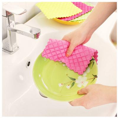 China Sustainable Handle Cleaning Small Clothes Washing Brush Microfiber Cleaning Towel Bamboo Cleaning Cloth for sale