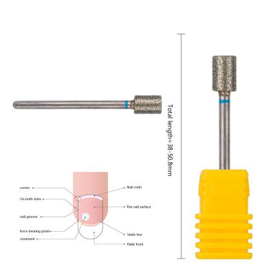 China High Quality And Antibacterial Diamond Cuticle Nail Drill Bit Nails Care Tool Pedicure Rotary Nail File for sale