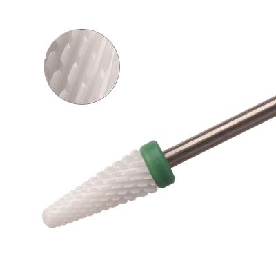 China Manicure Nail Drill Bits Ceramic Smooth Top Barrel Manicure Drill Bite Nail File for sale