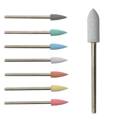 China No Clogging Silicone Drill Nail Rubber Head Stone Drill Bits for sale