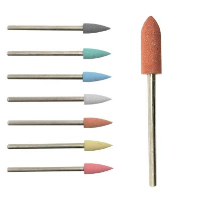 China No Clogging Nail Manicure Drill Tools Silicone Drill Nail Polishing Bits for sale