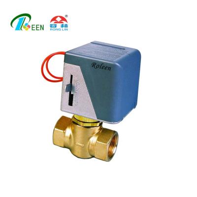 China Brass 2-Way 3-Way 2-Way 2-Wire Motorized On/Off Thermostatic Electronic Control Valve for sale