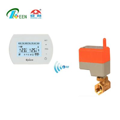 China 433mhz RF WB7000 Radio Motorized Thermostat Ball Valve for sale