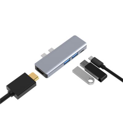 China Wholesale Price ABS+Aluminum Alloy To Type C USB 3.0 OTG Power Port SD TF Card Reader Hub for sale