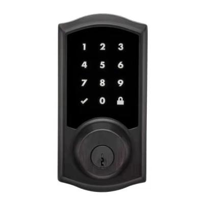 China Entrance. Privacy Satin Nickel Smart Door Lock with Code Blue Digital Electronic Smart Lock User Alarm Tooth Deadbolt Smart Lock Set for sale