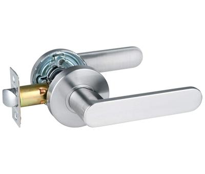 China Entrance. Heavy Duty Passage Door Handle Round Privacy Door Lever Passage Lever, Hall and Closet Door Handles Left or Right Handed, Satin Nickel for sale