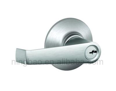 China Entrance. Privacy Nickel Reserve Door Lever Interior Brushed Commercial Nickel Door Lever Keyed Entry Door Lever Handle Lock for sale