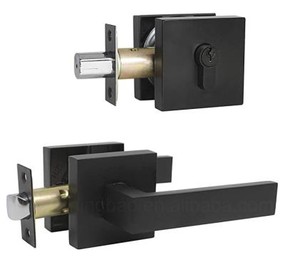 China Combination Combination Lock Set Home Finish Combination Bronze Interior Square Bronze Matte Black Interior Combination Door Entry Passage Deadbolt for sale