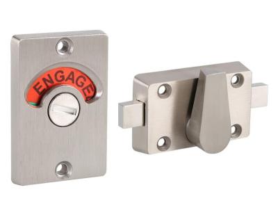 China Zinc Alloy Door Reinforcement Lock Indicator Latch Indicating Door Lock Indication Bolt Bathroom WC Lavatory Empty Engaged Public Privacy Latch for sale