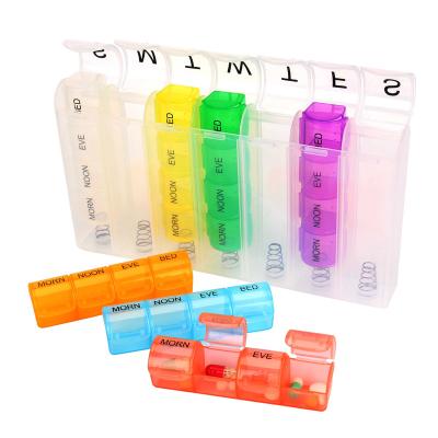 China 7 Day Pill Box Medicine Pill Box Plastic Pill Case Customized Organizer Weekly Organizer for sale