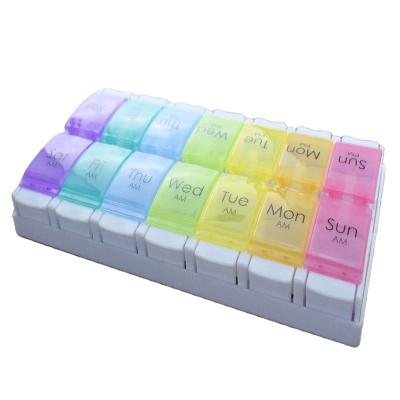 China Convenient Business Promotional Gifts 7 Days Fashionable Plastic Weekly Detachable Pill Box Pill Case Pill Box for sale