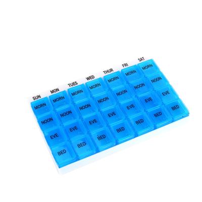 China PP+PS Pill Container 7 Day Pill Organizer Daily Pill Box for Medicine for sale