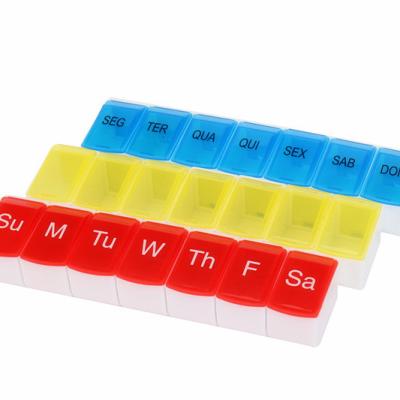 China New Eco Friendly Pill Organizer Weekly Pill Organizer Detachable 7case Pill Box for sale