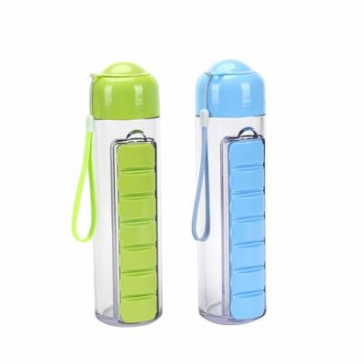 China Promotion Gift Plastic Water Bottle Pill Organizer Case Pill Box for sale