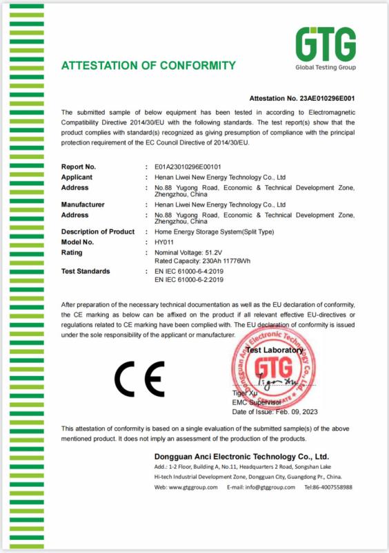 CE - Henan Liwei New Energy Technology Co., Ltd.