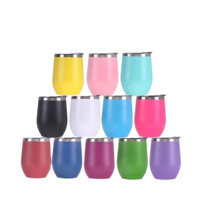 China PORTABLE 12oz Insulated Water Bottle Powder Coated Thermos Mug Vacuum Flask Travel Mug for sale