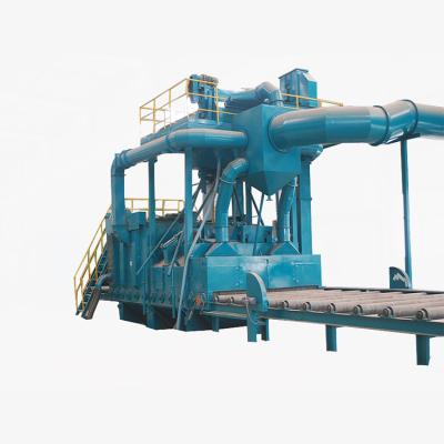 China Building Material Stores Steel Plate Roller Conveyor Shot Blasting Machine For Outdoor Cleaning for sale