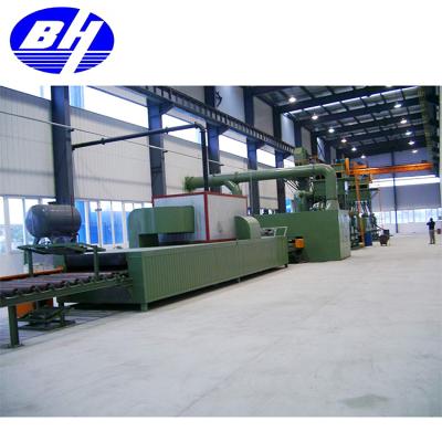 China Garment Shop Automatic Roller Conveyor Shot Blasting Machine / Shot Blasting Machine Manufacturer for Steel Plate Cleaning and Painting for sale