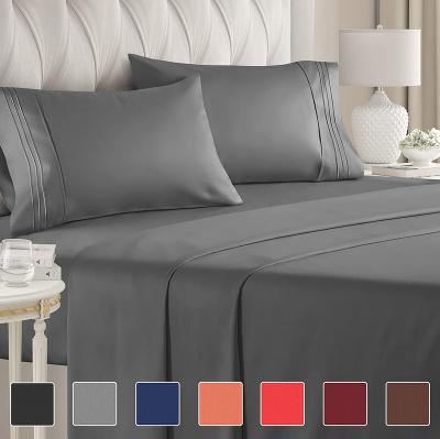 China Nondisposable 1800 Thread Count Microfiber Wrinkle To Fade Resistant Ultra Soft Luxurious Quality Sheet Set 4PC Queen Size for sale