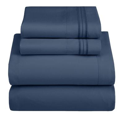 China 1800 Thread Count Super Soft 100% Super Soft Microfiber Embroidery Sheets With Deep Pocket for sale