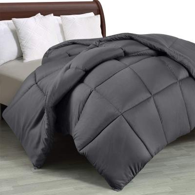 China Hotel Resorts Hospital School Home Comforter Insert - Quilted Comforter with Corner Tabs - Quilted Box Down Alternative Comforter Cal King Gray for sale