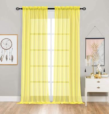 China Blackout Customized Sheer Chiffon Living Room Soundproof Decor Sheer Soft Material Curtain Fabric for sale