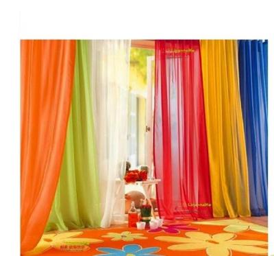 China Blackout 6 Piece Sheer Rainbow Window Panel Drapes Curtains Set for sale