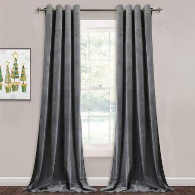 China Blackout Velvet Curtains 2 Panels Blackout Curtains 84 Inches Long With Grommets For Windows Living Room Bedroom for sale