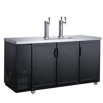 China Single-Temperature Bar Beer Kegerators Dispenser Draft Beer High Quality Double Towers Kegerator Draft Beer Dispenser for sale