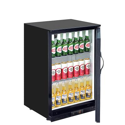 China Wholesale Transparent Glass Fridge Bar Cooler Beer Hotel Mini Bar Fridge Single-temperature Rear Door Cooler for sale