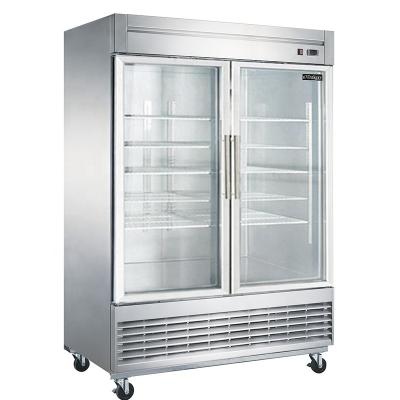 China Double-temperature 5 Years Warranty Hot Sale Industrial Refrigerators And Freezers Glass Doors Luxury Commercial Beverage Fridge for sale