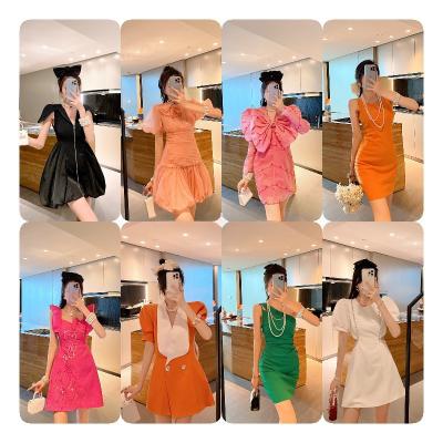 China 2023 New Summer Women's Fashion Spring / Heavy Industry Sustainable Casual Sequins Embroidered Short Sleeve Dress for sale