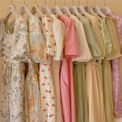 China 2023 viable spring and summer chiffon large size floral temperament casual dresses thin women's dresses for sale