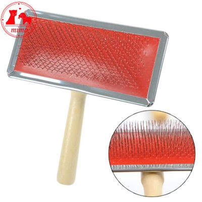 China Small Animals 4 Size Pet Wooden Handle Needle Comb Grooming Comb For Hair Pet Brush Beauty Brush Dog Accessories for sale