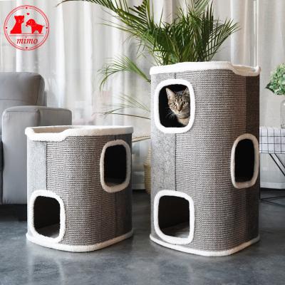 China High Grade Sustainable Cat Tree Tower Condo With Lining Nest Outdoor Winter Cat Dog Sleeping Bed House Warm Pet Kennel for sale