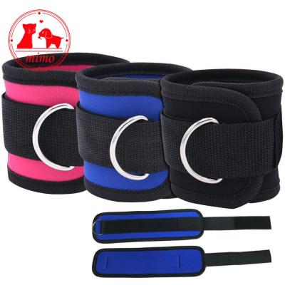 China Nylon + Cotton D Clip Ankle Strap Loop Bodybuilding Resistance Band Gym Thigh Multi Leg Ankle Slaps Power Weightlifting Fitness Rope for sale