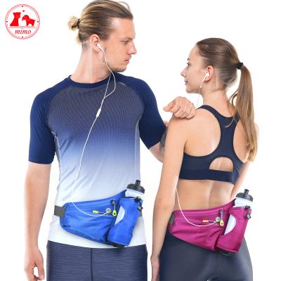 China Fashion Sports Running Hydration Belt Bag Waist Pack Bum Bag With Water Bottle Holder For Women Men Running Recycling Hiking Walking for sale